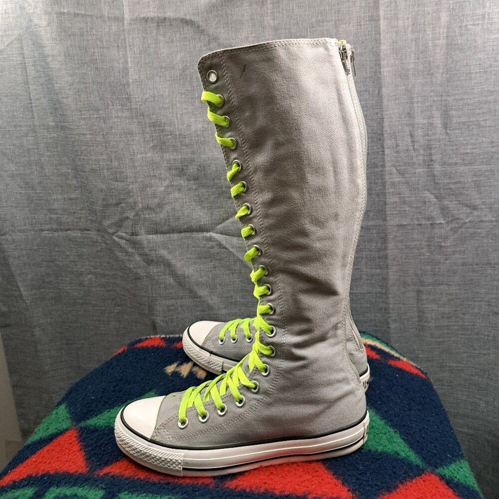 %Converse All Star Chuck Taylor Sneakers Knee High Gray Women Size 8 / A 48